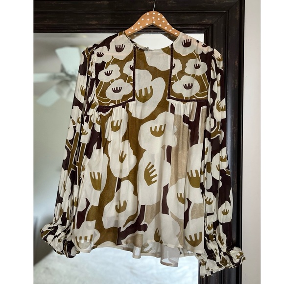 NWT Anthropologie Bl-nk Miranda Peasant Top - Picture 3 of 3